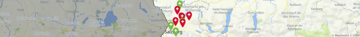 Kartenansicht für Apotheken-Notdienste in der Nähe von Seekirchen am Wallersee (Salzburg-Umgebung, Salzburg)